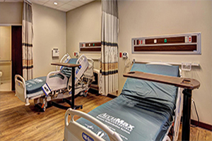 Photo of Hospital room with two patient beds
